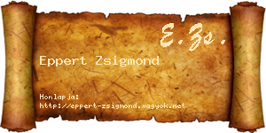Eppert Zsigmond névjegykártya